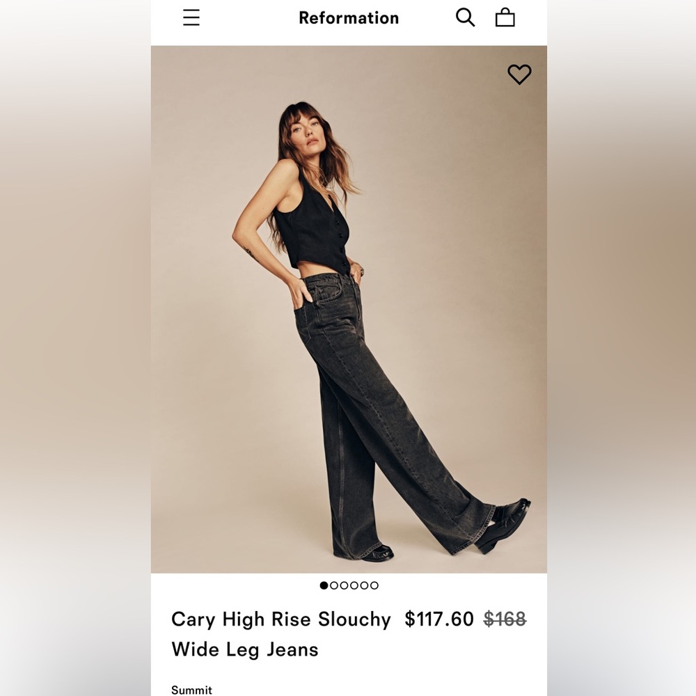 Reformation Cary jeans size 27